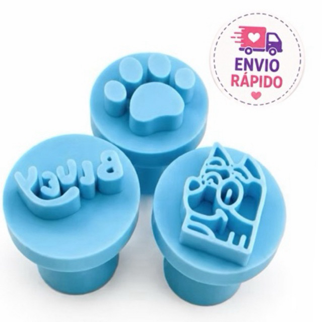 kit carimbos para brigadeiro da Bluey | Kit Confeitaria Tema Infantil em Impressão 3D
