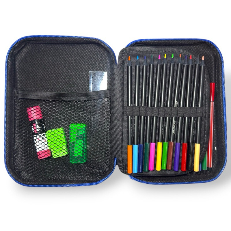 ESTOJO BOX 100 PENS CARROS MCQUEEN ORGANIZADOR PORTA LAPIS INFANTIL MENINO — imagem 2 de 2