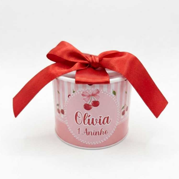 KIT MINI TUBOLATAS PERSONALIZADAS 5X6 - CEREJINHA  /LEMBRANCINHAS/ANIVERSÁRIO / FESTA