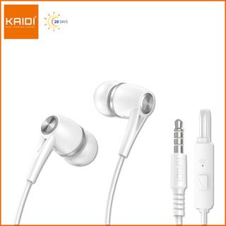 Fone de Ouvido com Fio Kaidi KD-7002 Intra Auricular P2 Com Microfone Para Celular PC - Cor: Branco - Novo