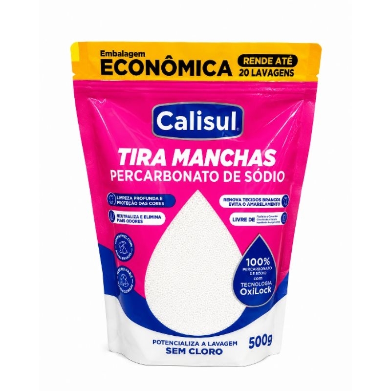 kit 2 Calisul tira machas percarbonato de sódio 500g