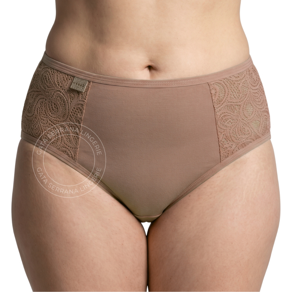 Kit 5 Calcinha Cós Alto Lateral Renda Feminina Vera Tanga Conforto Forro Algodão Cores Sortidas