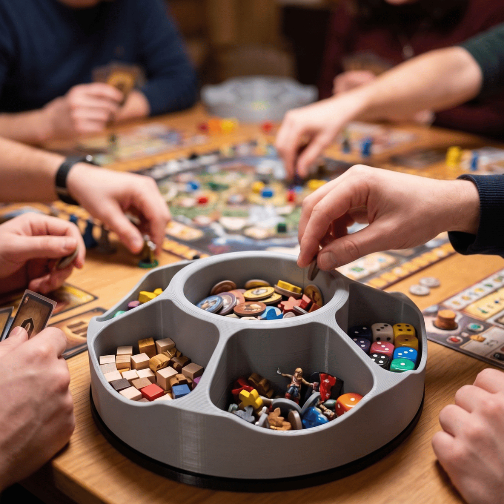 Bandeja Girátoria para Tokens Jogo de Tabuleiro Board Game Organizador Dados Rotativo