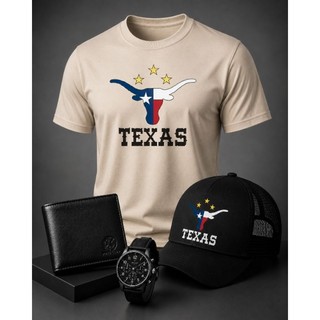 Camiseta Masculina + Boné Trucker + Carteira + Relógio Presente Completo