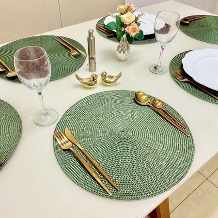 Kit 4/6/8 Jogo Americano Impermeável Antiderrapante Lavável, Placemat Decorativo para Mesa de Jantar Cozinha Casa