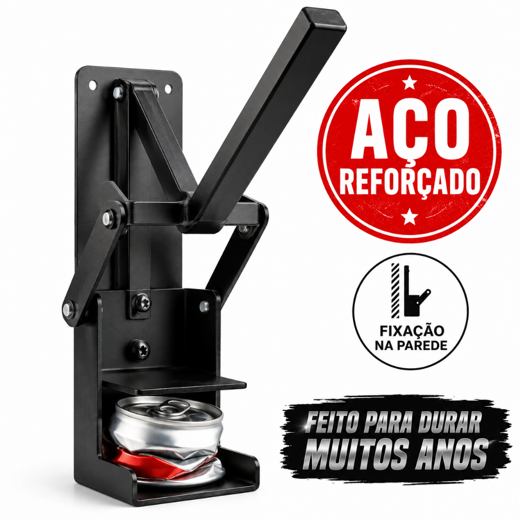 Amassador de Latinha de Cerveja de Ferro - Reforçado
