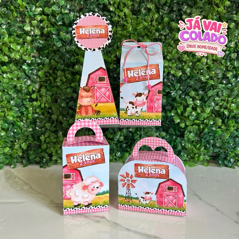 KIT/PERSONALIZADOS FAZENDINHA PARA LEMBRANCINHAS DE ANIVERSÁRIO/ FESTA FAZENDINHA MENINA ( JÁ VAI COLADO)