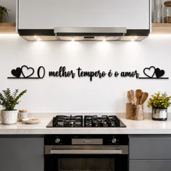 Frases De Cozinha Decorativa De Parede O Melhor Tempero é o Amor Variados Mdf