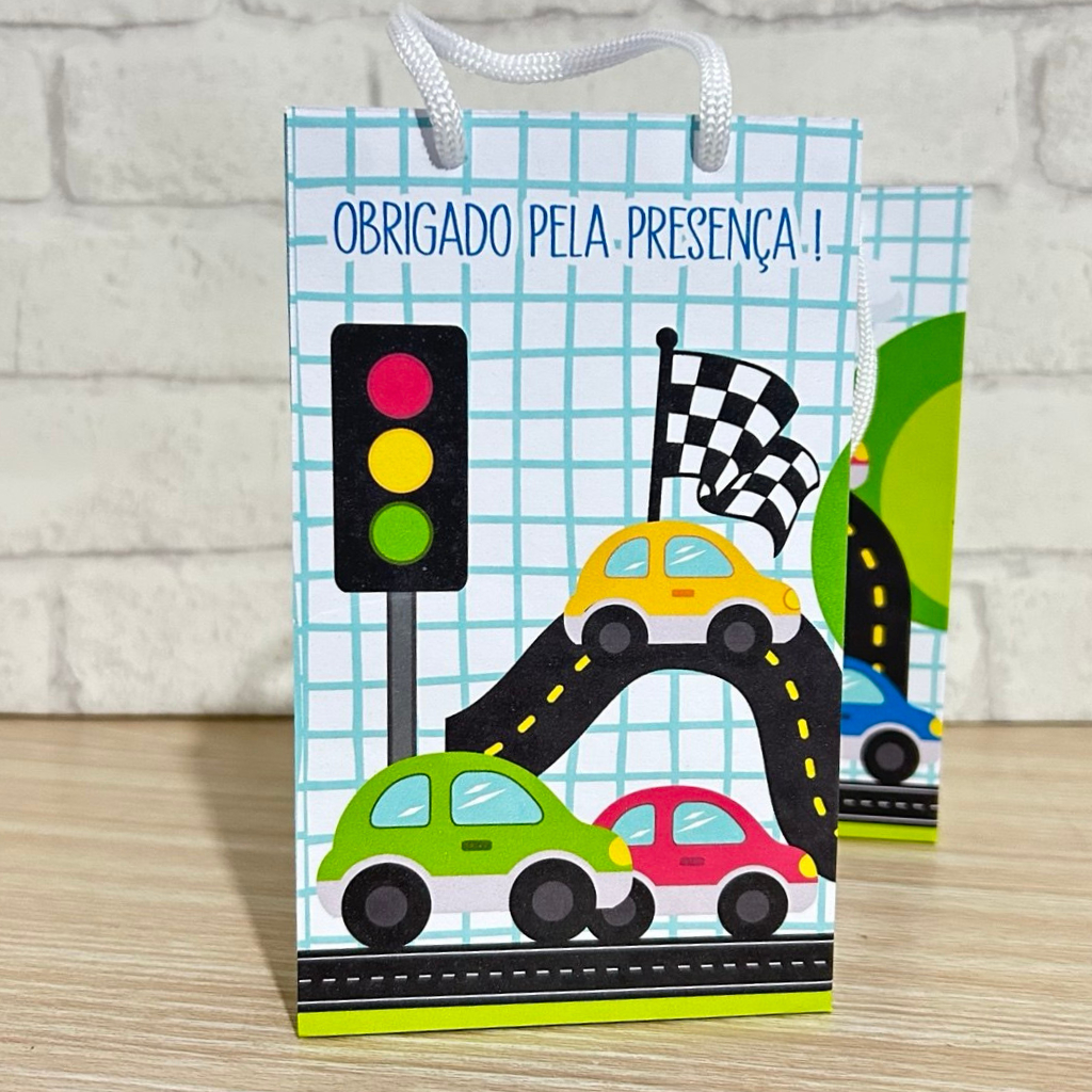 Sacolinha Carrinho-2 -Personalizada no tema -PEGUE E MONTE-lembrancinha de festa de aniversário menino