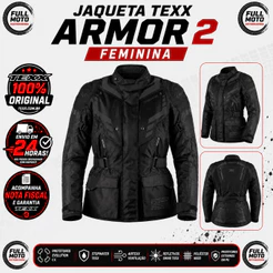 Jaqueta Texx Armor 2 Lady Feminina Preta Moto Motociclista