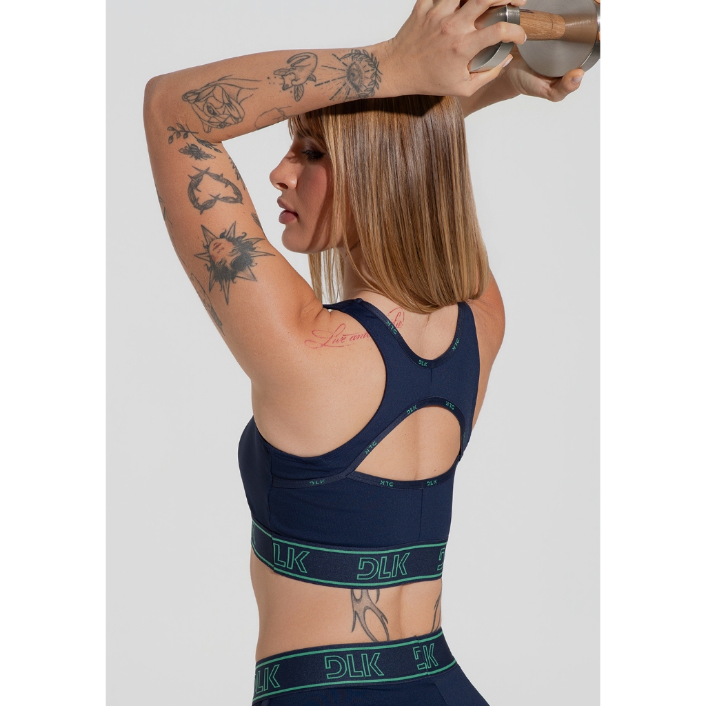 Top Fitness Feminino com Bojo e Elásticos Activity DLK