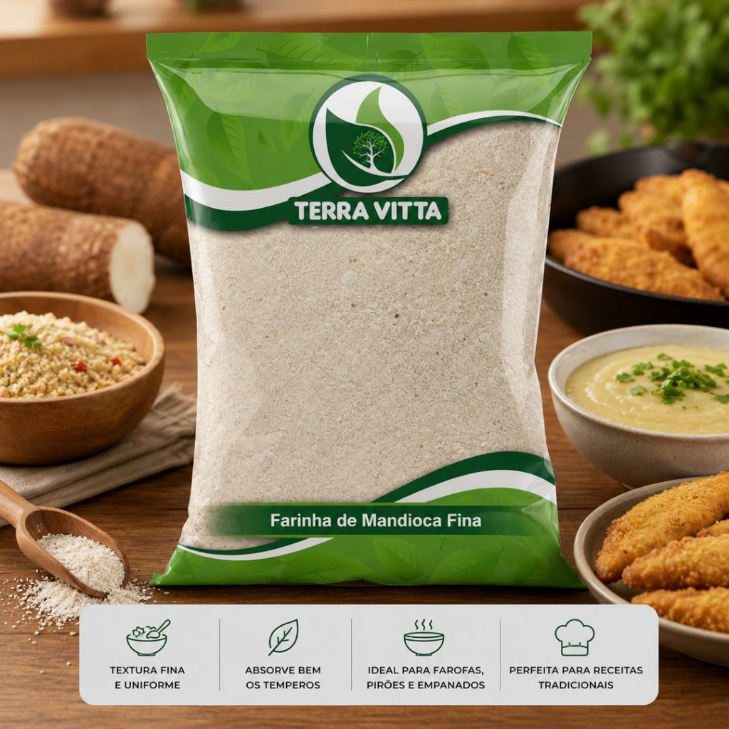 Farinha de Mandioca Fina 1Kg · foto 2