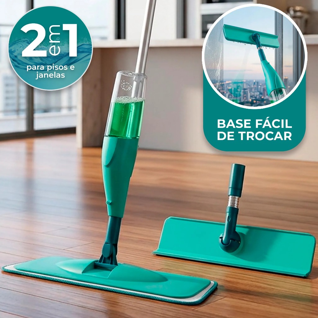 Imagem Mop Spray Evo Flash Limp 2 em 1 Limpa Pisos e Janelas 380ml