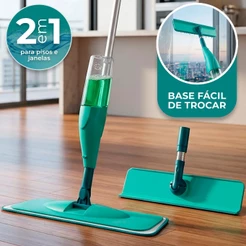 Mop Spray Evo Flash Limp 2 em 1 Limpa Pisos e Janelas 380ml