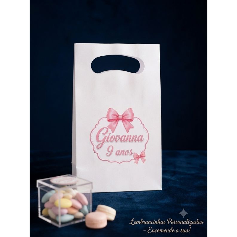 2 Embalagem, sacolinhas com sua marca ou nome, lembrancinhas,kits festas, confeitaria,loja