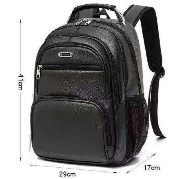 Bolsa Mochila de Couro Universitária Unissex Feminina Masculina