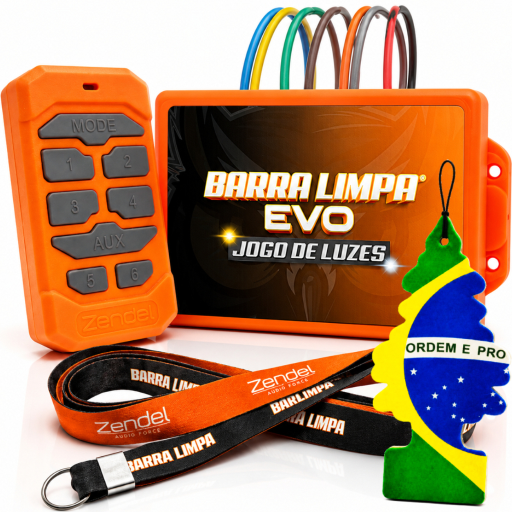 Barra Limpa Evo Novo Jogo De Luzes Caminhão Carro Strobo 12v 24v + Brinde