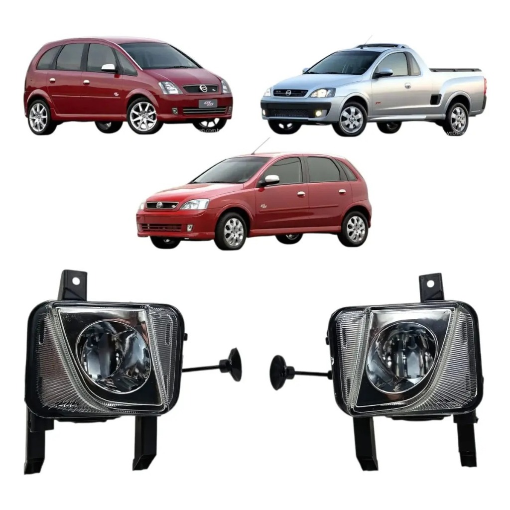 Farol Milha Auxiliar Corsa Montana Meriva Lente Lisa 2002 2003 2004 2005 2006 2007 2008 A 2011 Vidro