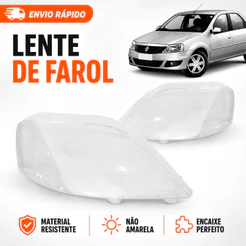 Lente Farol Renault Logan 2011 2012 2013