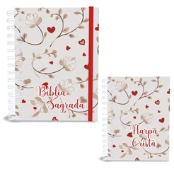 Kit Bíblia Cristã Anote ou Tradicional com Harpa Cristã NVI - personalize o nome na capa 23