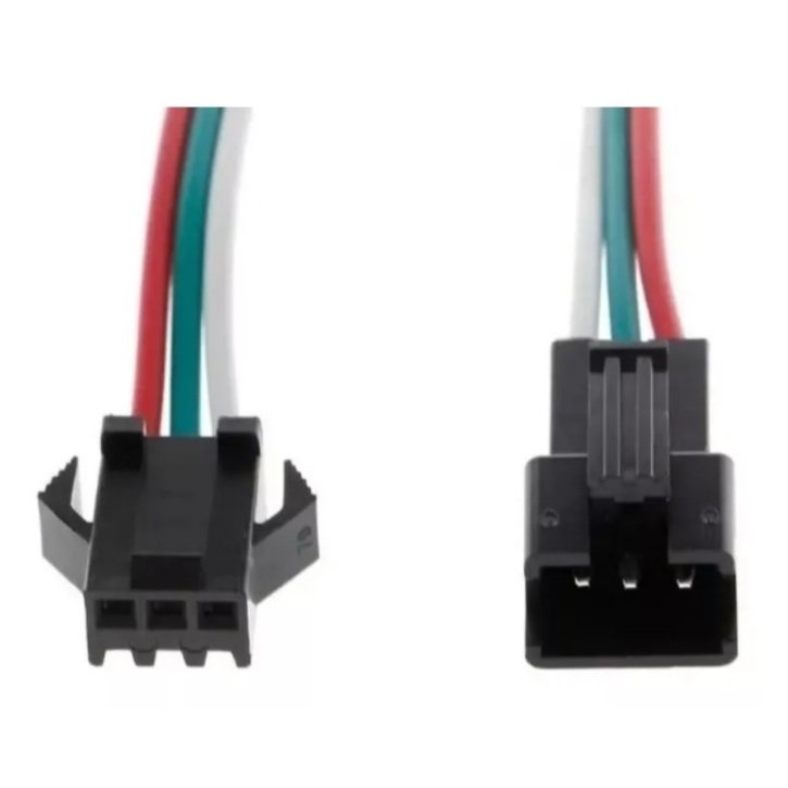 2 Pares Emenda Conector 3 Vias Para Fita de Led Ws2811 Ws2812b