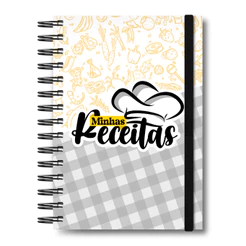 Caderno Melhores Receitas Comidas Confeitaria Caderneta de Anotações Receitas Culinária Capa Dura