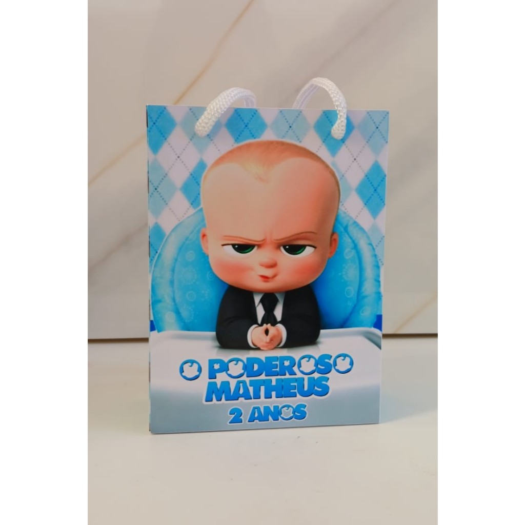 ENVIO RÁPIDO Sacolinhas Lembrancinhas Personalizadas Festa Infantil Aniversário Mimos Poderoso Chefinho