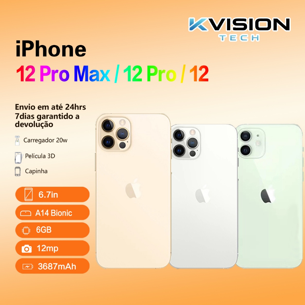 Celular IPhone 12 /12 Pro/ 12 Pro Max 64GB 128gb 256GB DE VITRINE