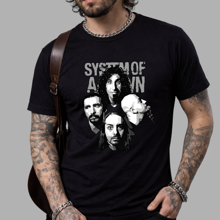 Camiseta System Of A Down Banda de Rock Musica Internacional Camisa Blusa Unissex Masculino Feminino 100% Algodão