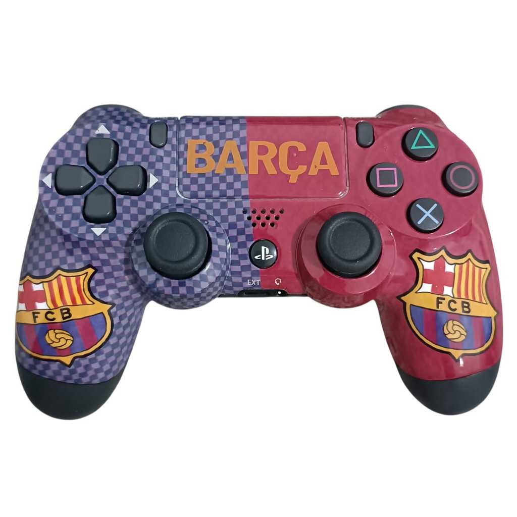 Controle Original PS4 Sem Fio - Barcelona Real Madrid FIFA PES EA Sports CR7 Futebol