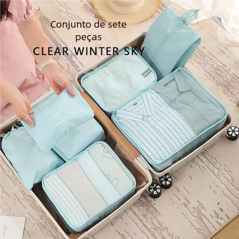 Completo 7 Pecas Para Organizar Bagagem Viagem