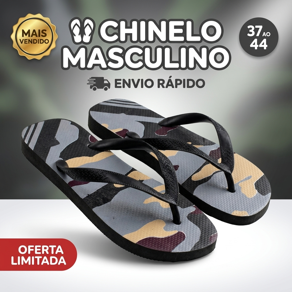 Chinelo Masculino Estampado Peixes Náutico Confortável Macio Antiderrapante Leve Praia Piscina Casual Dia a Dia Promoção