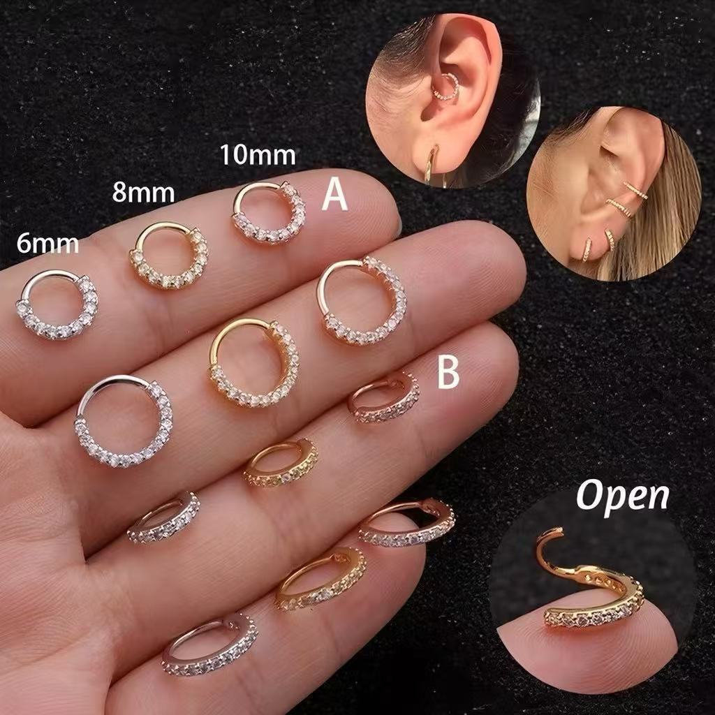 Brincos de Nariz de Prata 925 e Aço Inoxidável - Sem Irritação na Pele | Bijuterias Masculinas e Femininas para Presente