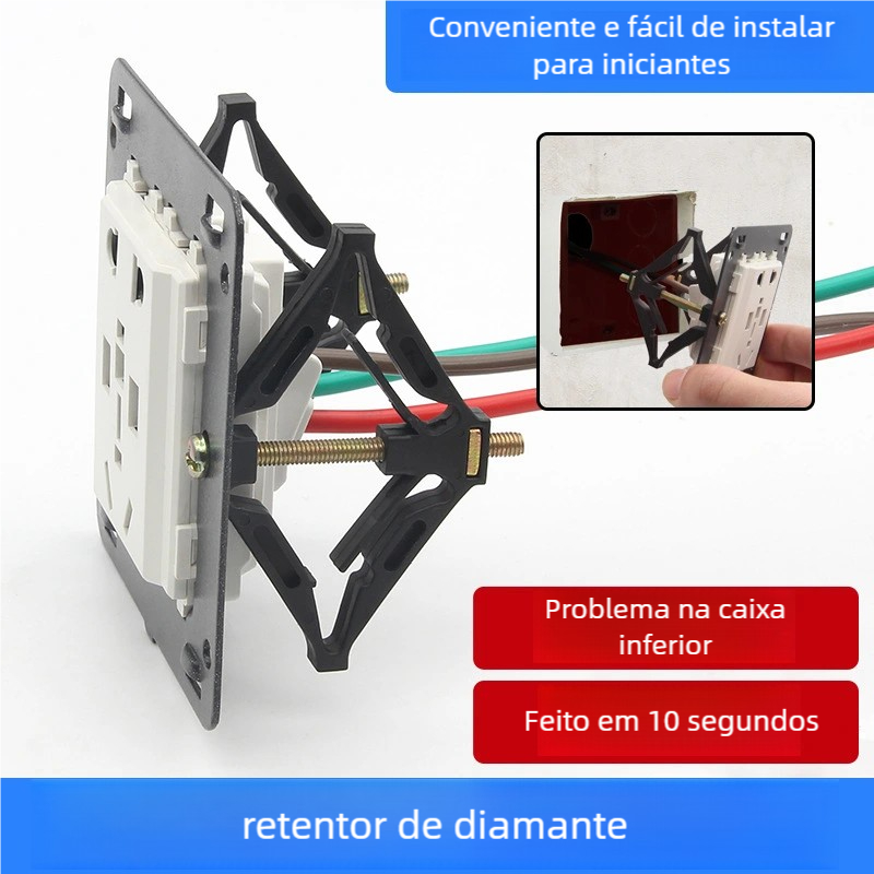 Reparo Salva Abas Caixa 4x2 Kit com 4 Peças Para Caixinha Luz Tomada Conduite Obra