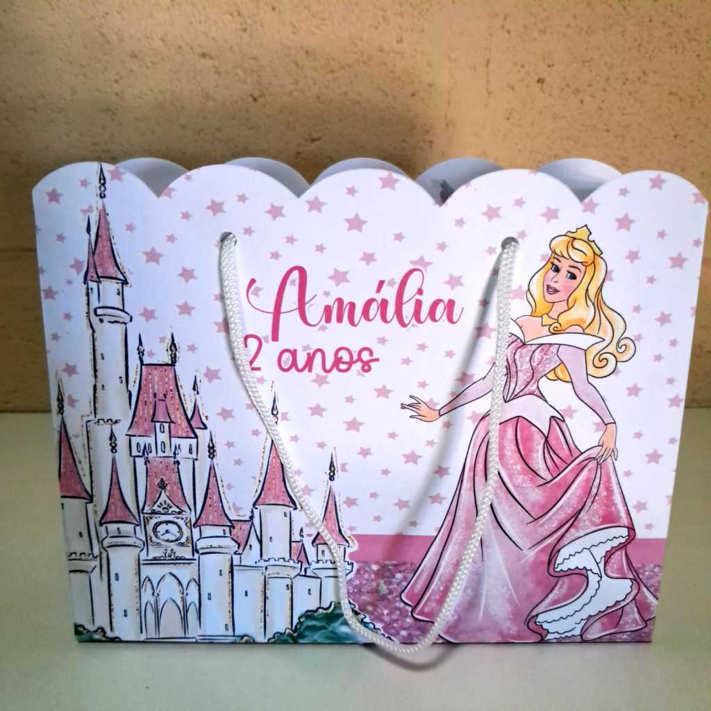 Sacolinhas Personalizadas PEGUE E MONTE tema princesa AURORA DISNEY modelo nuvem ~ lembrancinhas ~ mimos