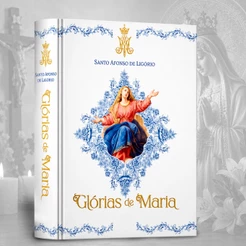 Livro Católico Glórias De Maria - Santo Afonso Ligório Fé Devoção Mariana Capa Dura
