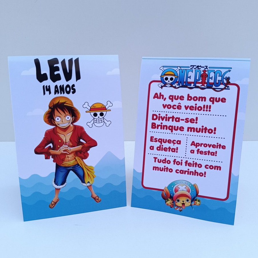 Plaquinha de Agradecimento One Piece l Personalizados l Lembrancinha de Festa l Aniversário