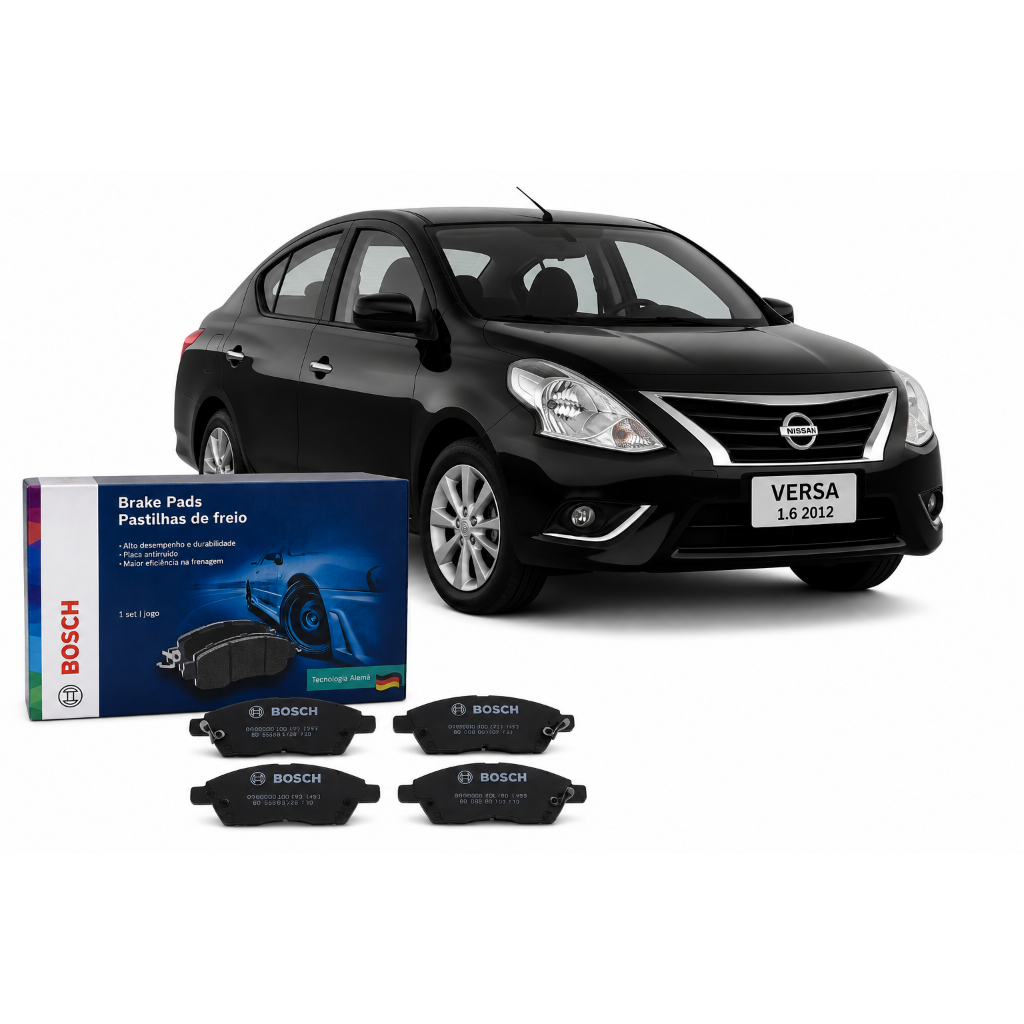 Kit Pastilha De Freio Dianteiro Nissan March Versa Bosch