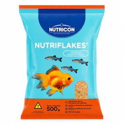 Ração em Flocos Comida Peixes Ornamentais NutriFlakes Nutricon Saco 500g