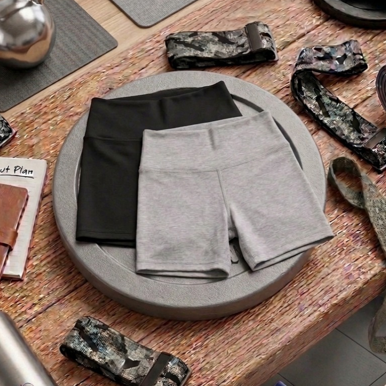 Short Feminino Cintura Alta Suplex Zero Transparência Sem Empina, Confortável Caminhada Academia