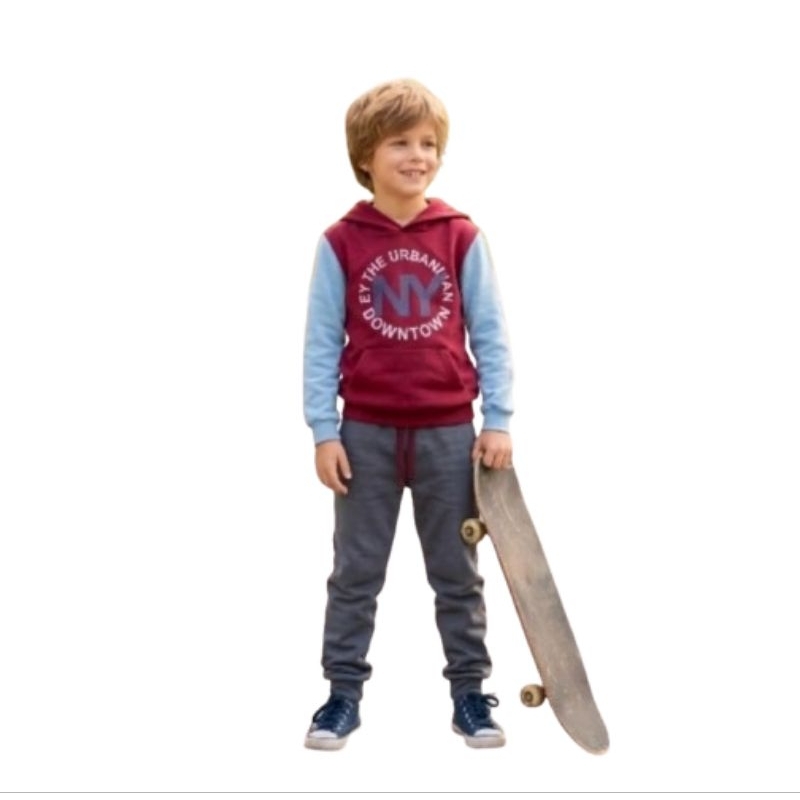 Conjunto de Moletom Flanelado/Forrado por dentro Tamanho 10 Masculino Menino Infantil Juvenil Inverno