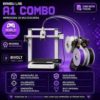 Impressora 3D Bambu Lab A1 + Ams Lite Bivolt 110/220 - Combo