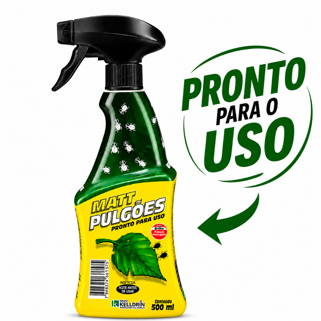 Matt Pulgões Kelldrin 500ml Inseticida Pronto Para Uso Spray Mata Pulgões