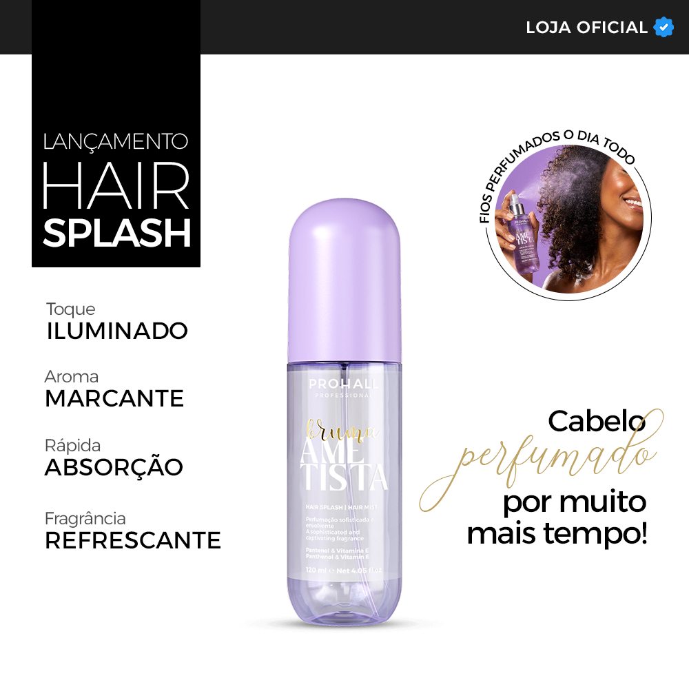Hair Splash Bruma Ametista – Perfume Capilar Sofisticado
