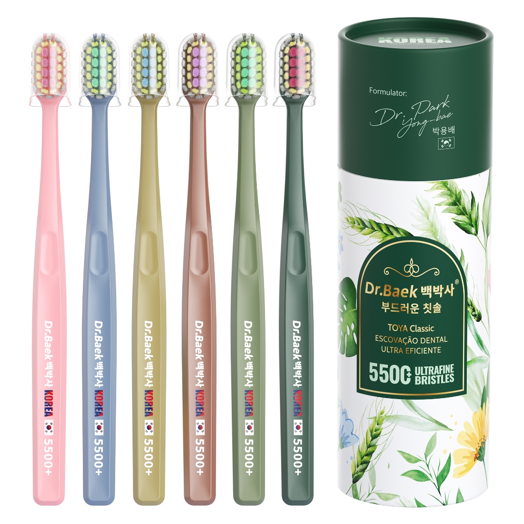 Dr.Baek Escova de Dente Deep Cleaning Pacote 5500+ Cerdas Ultramacias,Limpeza por Anéis...