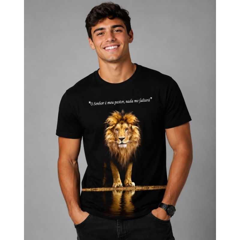 Camiseta/ Blusa Gospel Cristã O Senhor é Meu Pastor