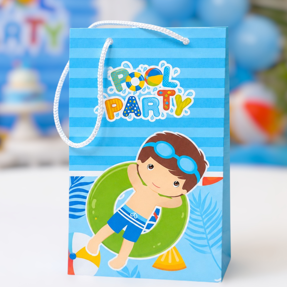 ENVIO RÁPIDO - Sacolinha Surpresa Personalizada POOL PARTY MENINO - PEGUE E MONTE | Personalizados Lembrancinhas Mimos