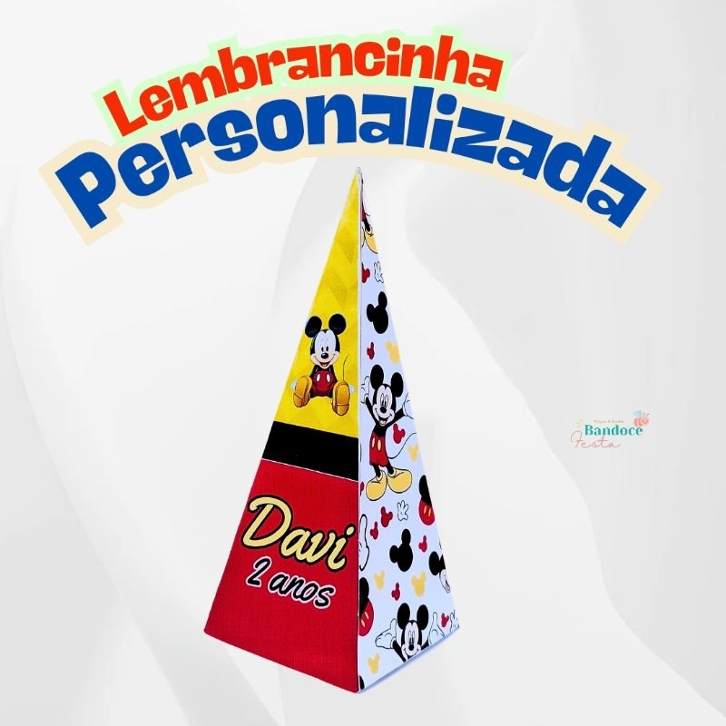 Caixinha Pirâmide Lembrancinha Personalizada Festa Infantil