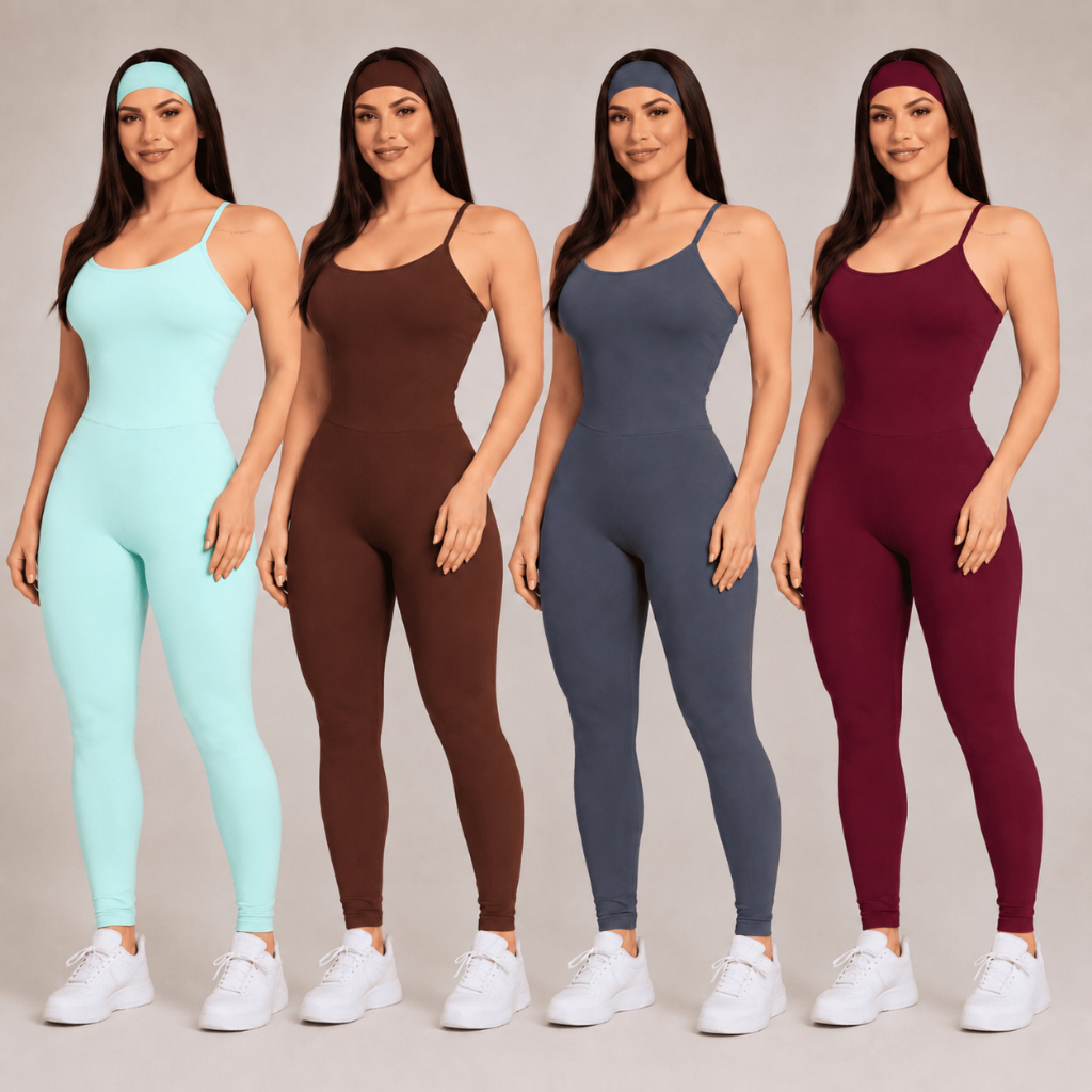 Macacão Feminino Longo Suplex Premium Academia Fitness Costas Abertas Casual