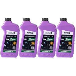 Kit 4L Óleo De Motor 10W40 API SN Sintético Radnaq 1 Litro